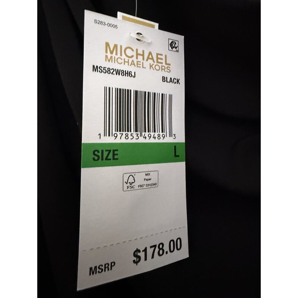 Michael Kors Ruched One-Shoulder Dress Size Large New With Tags $178 Msrp - Picture 4 of 4